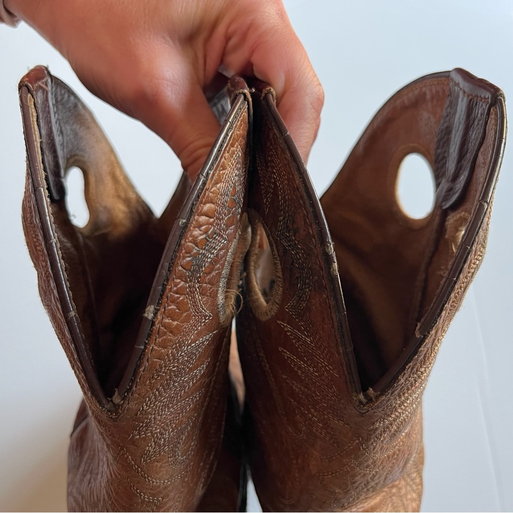 Ariat Brown Cowboy Western Boots Classic Design - Picture 4 of 8